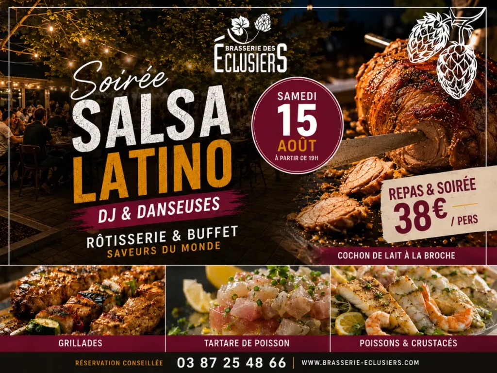 Soirée Salsa Latino 15 août 2026